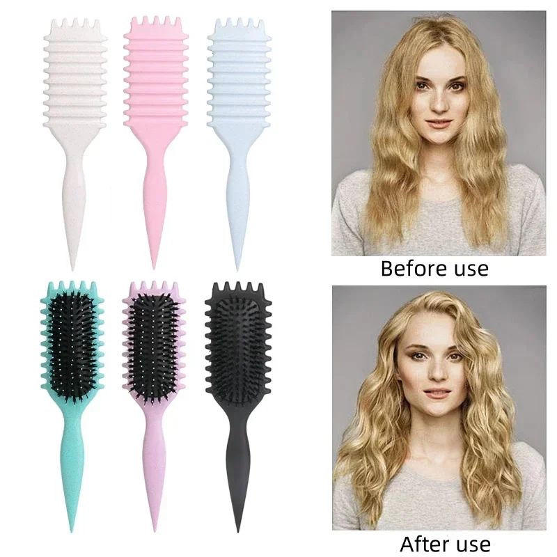 Salon Styling Curly Hair Styling Brush Curl Hair Brush for Combing and Shaping Men's and Women's Curls Reduce Pulling Tools 4
