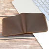 Handmade Genuine Leather Wallet Men Retro Short Man's wallet Durable Real Leather Wallet Handmade Breif Cartera Hombre 2