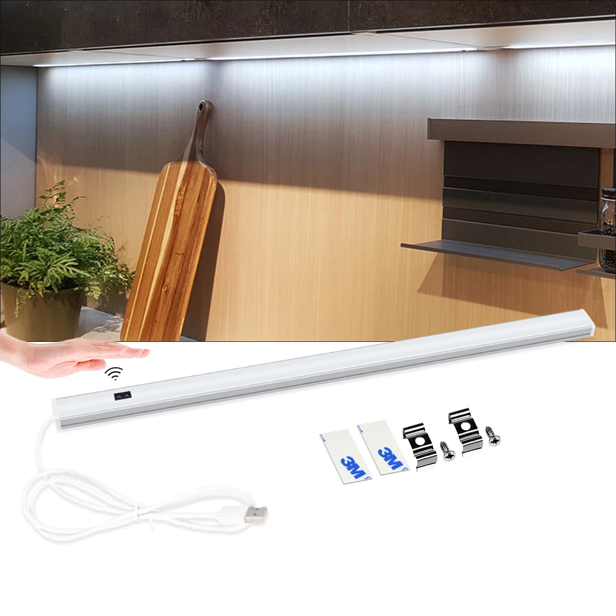 USB 5V LED Bar Light with Motion Sensor Under Cabinet Light Night Light For Cabinet Bedroom Wardrobe Indoor Lighting 30/40/50cm