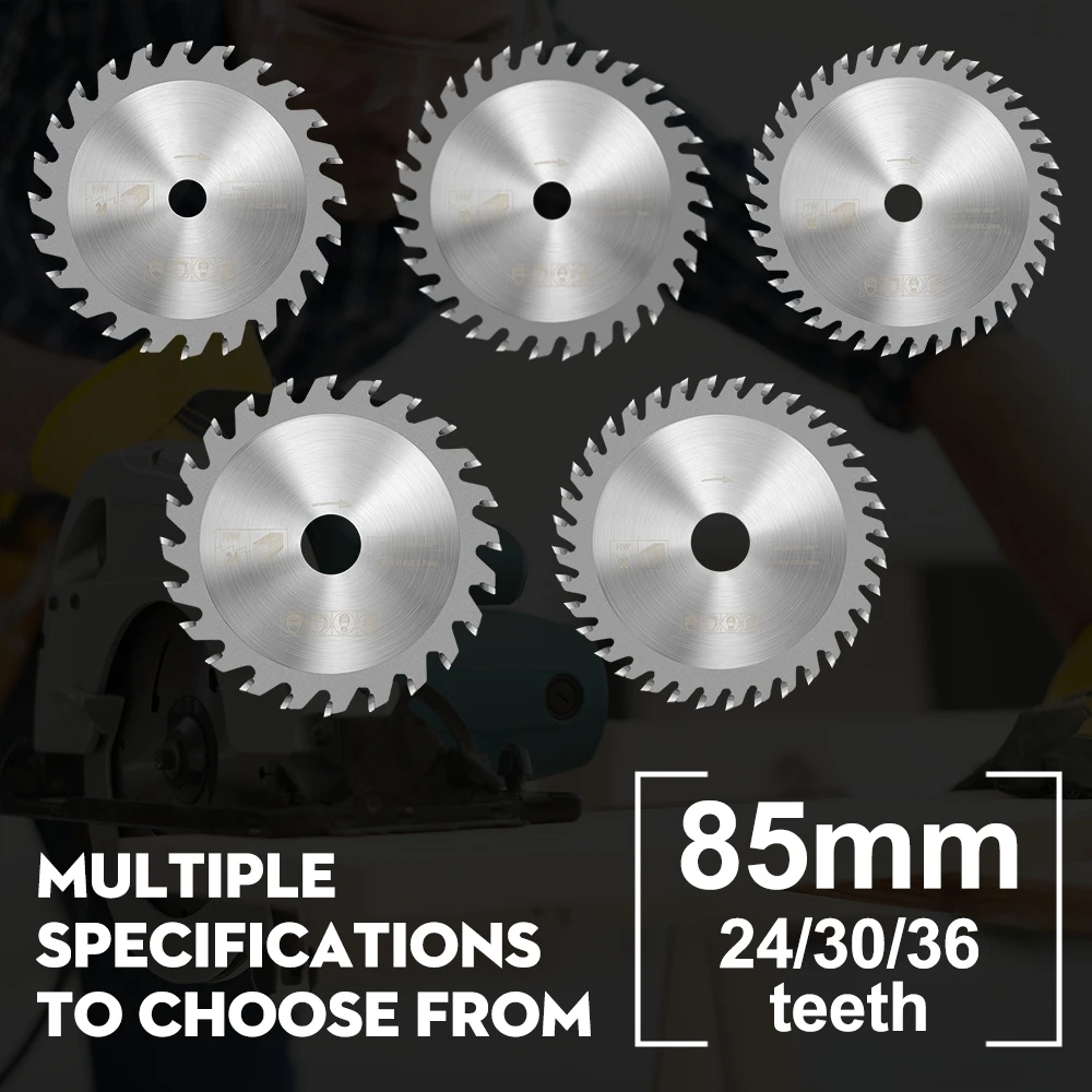 CMCP 5pcs 85mm TCT Saw Blade 24/30/36T Mini Circular Saw Blade Carbide Tipped Cutting Disc For Woodworking Tools