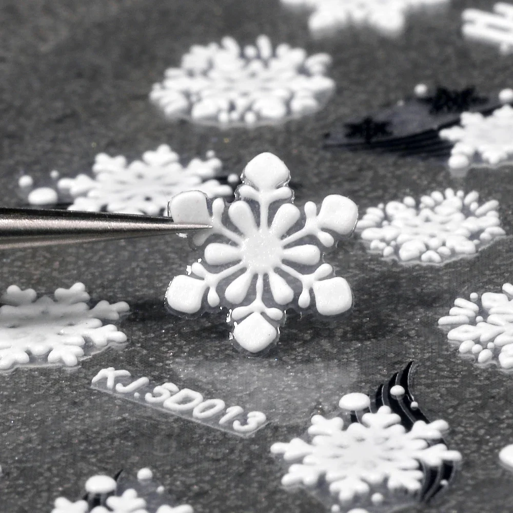 

1 шт. 5D Рождественская Снежинка рельефная наклейка для дизайна ногтей Снеговик Рождественская елка украшение для ногтей обернутый Маникюр Аксессуары дизайн