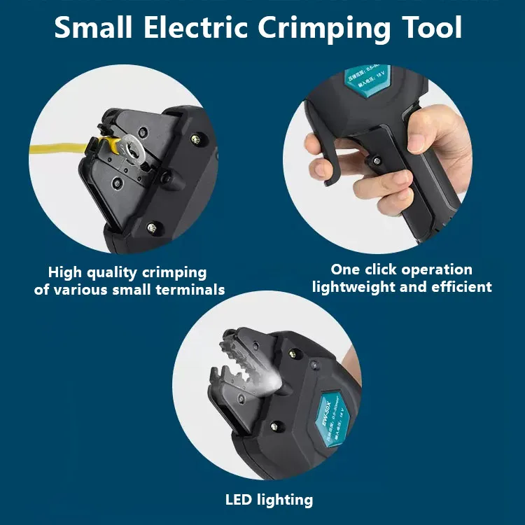 Terminal Crimping Machine EW-50X Electric LED Lighting Cold Wire Crimp Terminal Pre Insulated Tube Type Straight Crimping Pliers wire crimping tools