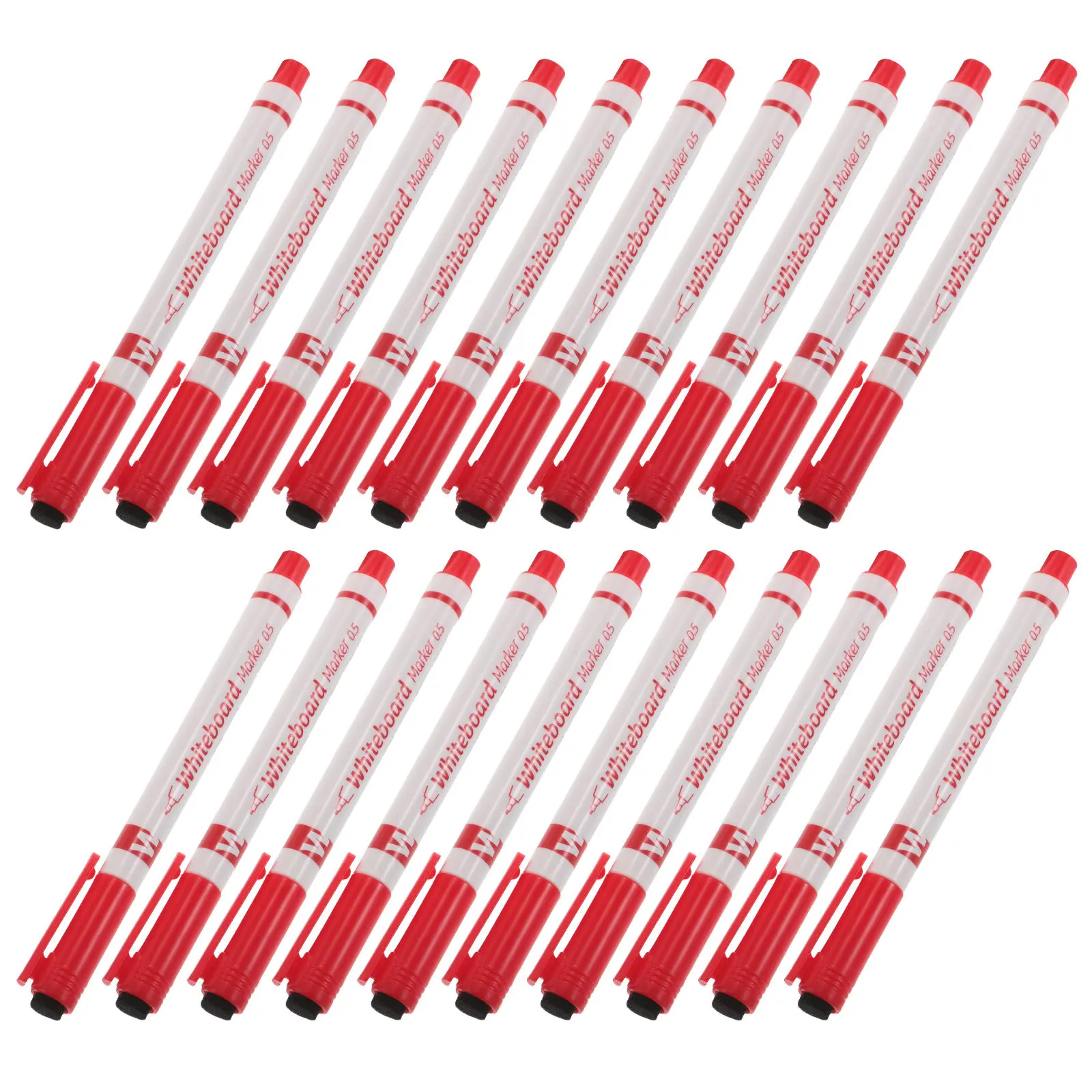 20Pcs 울트라 파인 팁 화이트보드 마커 드라이 지우기 0.5mm 교실 사무실 그림 쓰기용 세척 가능 지울 수 있는 컬러 펜