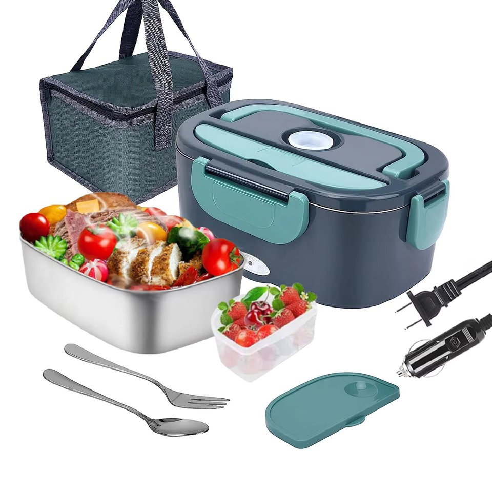 2025 NEW 1.5l Portable Electric Lunch Box 60w Outdoor Camping Food Heating Warmer Suitable For Car Lunch Heating Microwave Oven