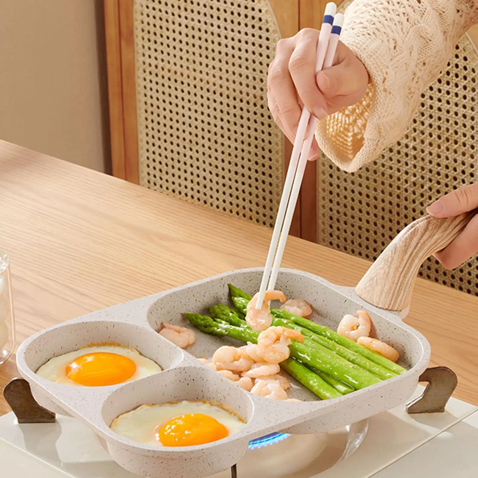 Mini Pancake Pan Egg Cooker Pan Egg Steak Pot Egg Skillet for Breakfast Omelette Skillet for Cooking Frying Steak Vegetable