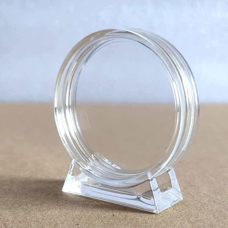 Round Acrylic 40mm Coin Display Case Transparent Box Commemorative Medal Protection Box Coin Rotation Protection Box 2
