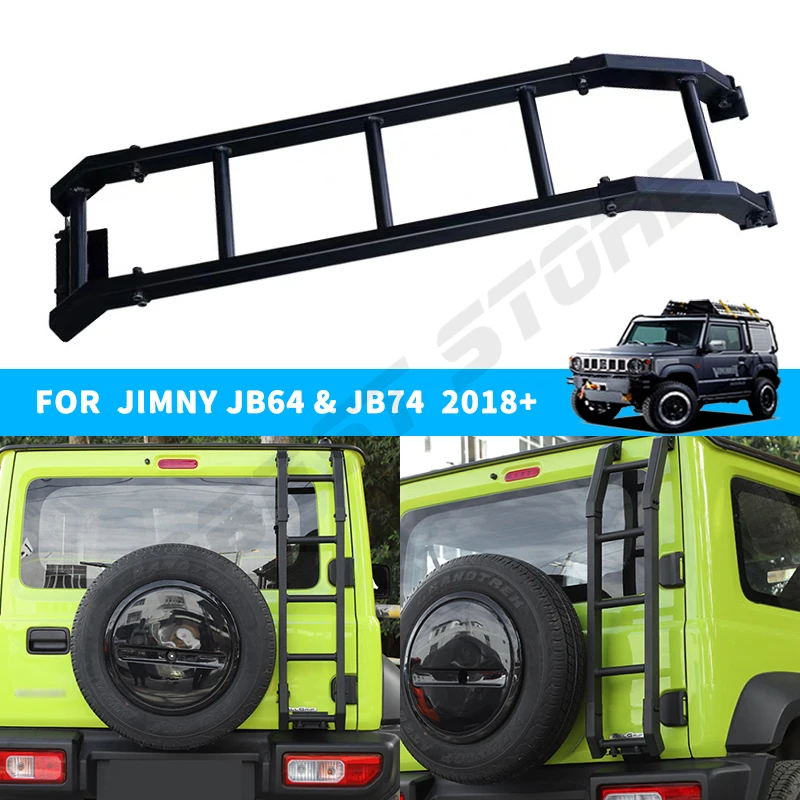 

Car Rear Door Tailgate Ladder For Suzuki Jimny JB64 JB74 2019 2020 2021 2022 2023 Protective Frames Car Exterior Accessories