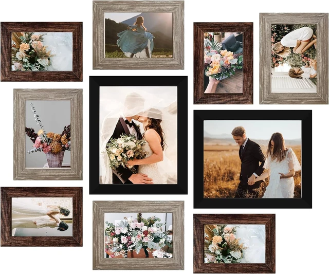 LUCKYLIFE Picture Frame Set 10-Pack, Gallery Wall Frame Collage