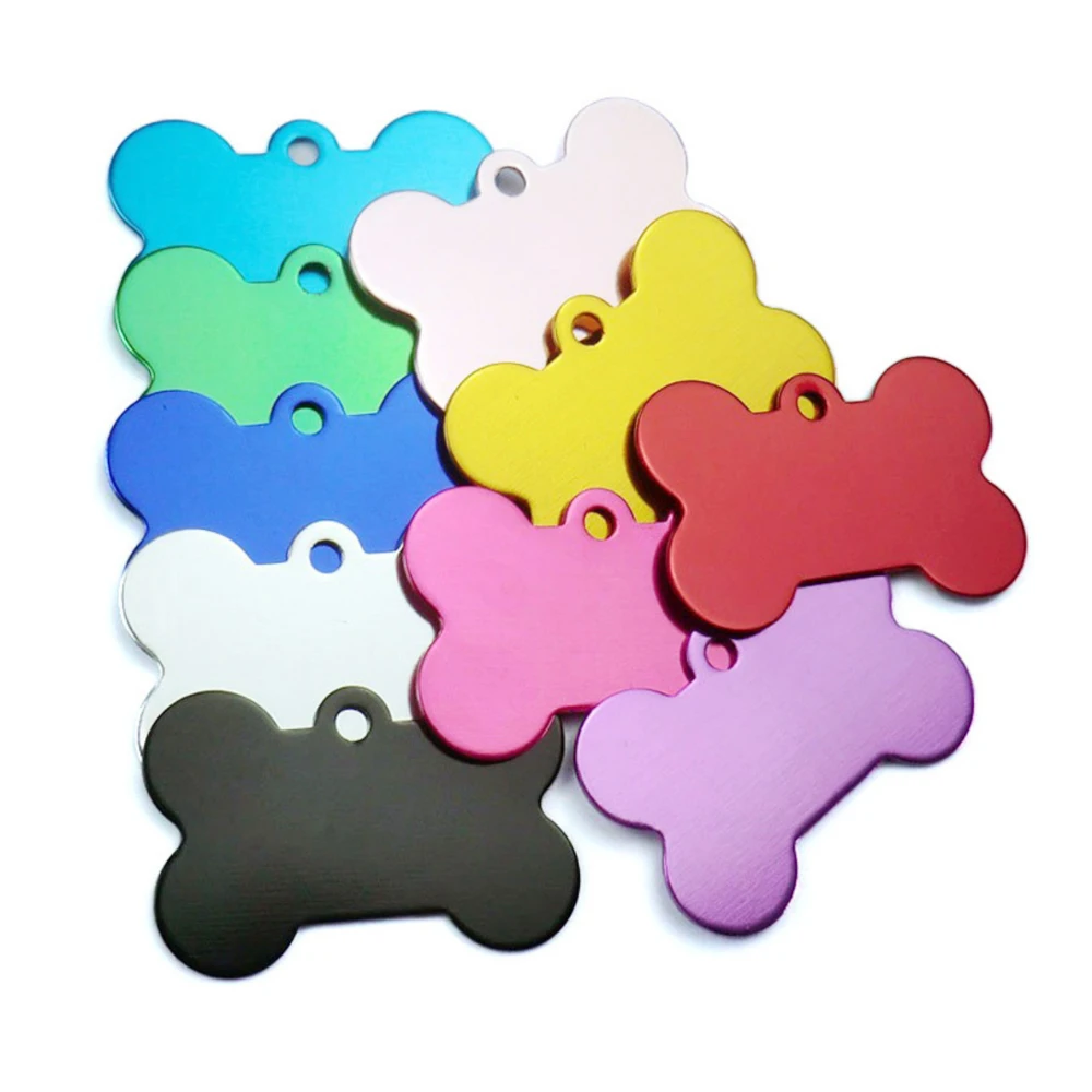 30 Pcs Blank Aluminum Alloy Dog Tags for Dogs and Cats pet laser engraved tags