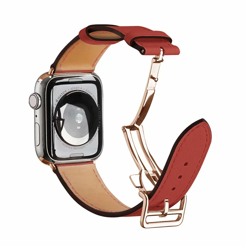 Premium Genuine Leather Watch Strap - Elegant Wristband