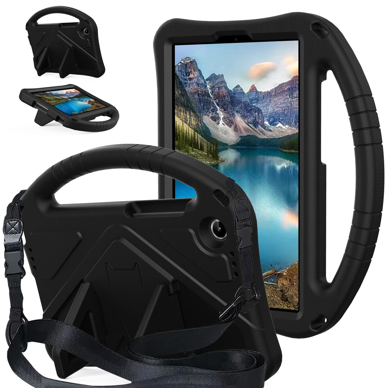 Durable EVA Kids Safe Tablet Case with Handle and Kickstand - Anti-Shock Protection