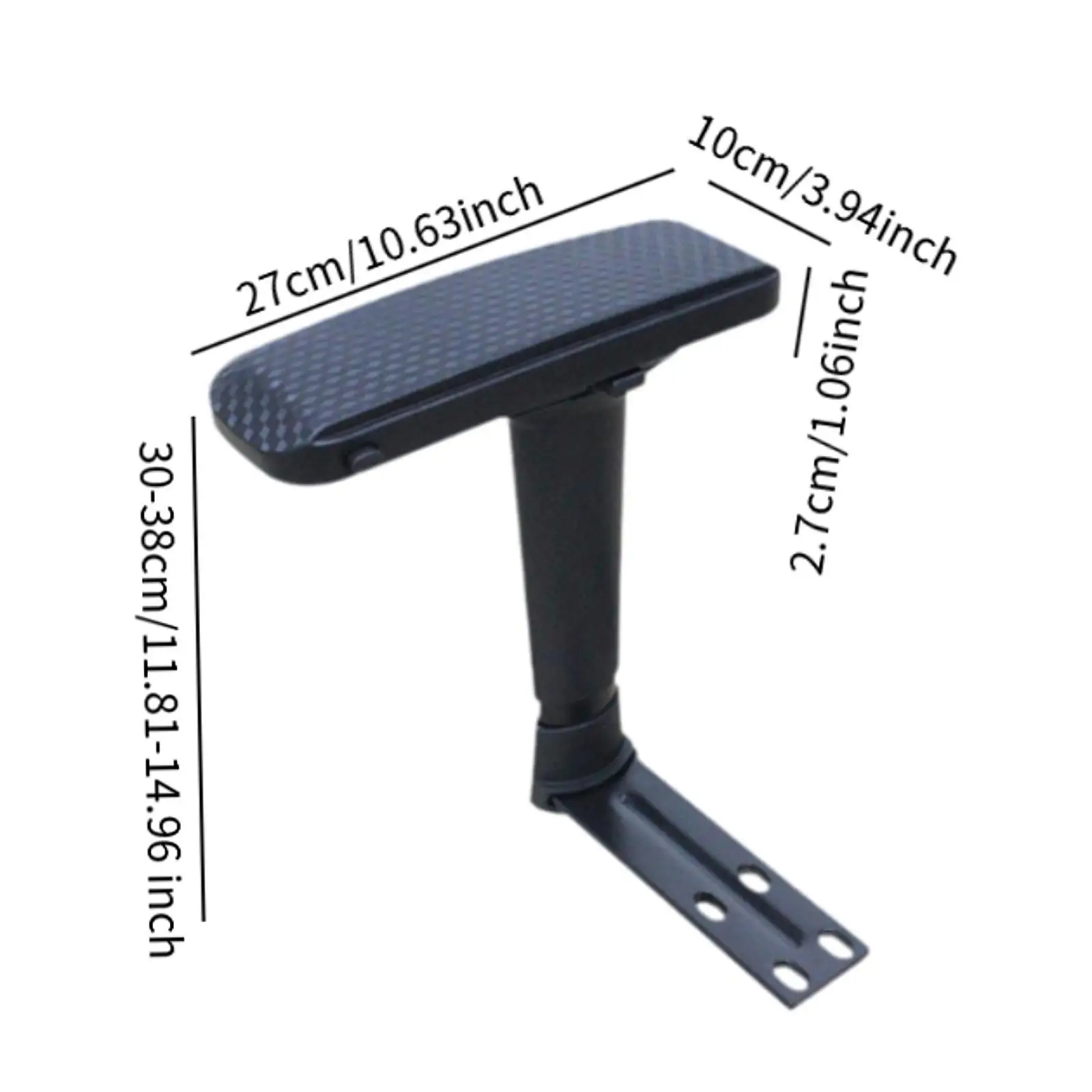 2Pcs Office Gaming Chair Arms Universal Chair Arm with Pads Replace Parts Comfortable Adjustable Upright Bracket Home Office Use