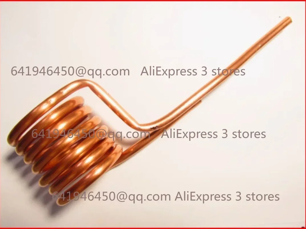 1PC ZVS coil T2 copper induction heating coil copper tube 6mm quenching tapless heating head DIY