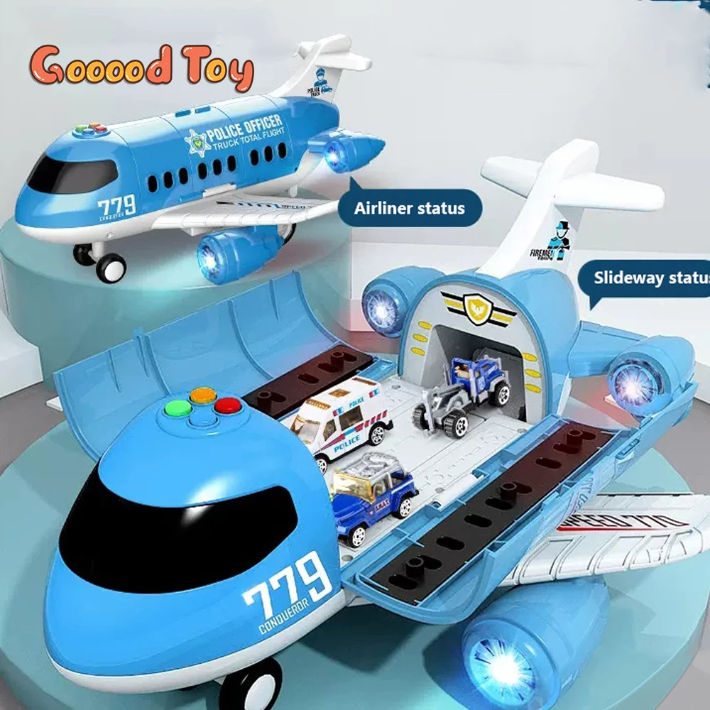 

12/6Pcs Airplane Model Car Large Children Toys Plane Toy Model Passenger Plane Multi-Function Inertia Toy Cars for Boys Kids