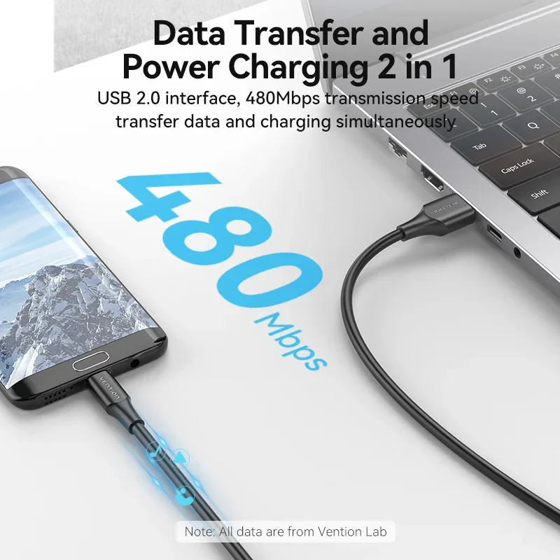 High-Speed USB 2.0 to Micro-B Fast Charging Data Cable