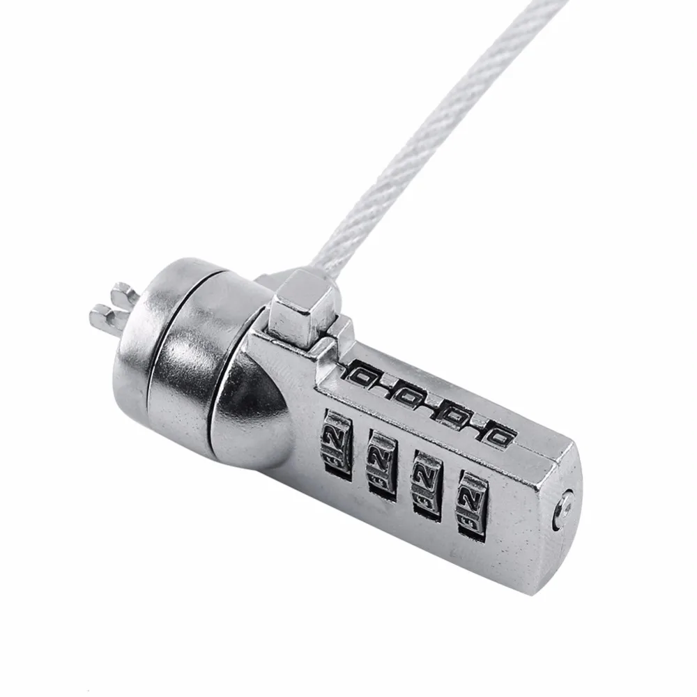 Laptop Lock Laptop Combination Security Lock Cable Chain 4 Digit Password For Notebook PC Theft Deterrent