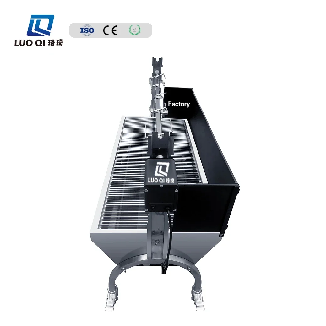 Outdoor Camping New Type Stainless Steel Charcoal BBQ Grill Automatic Rotary Electric Barbecue Grill With Brackets 4