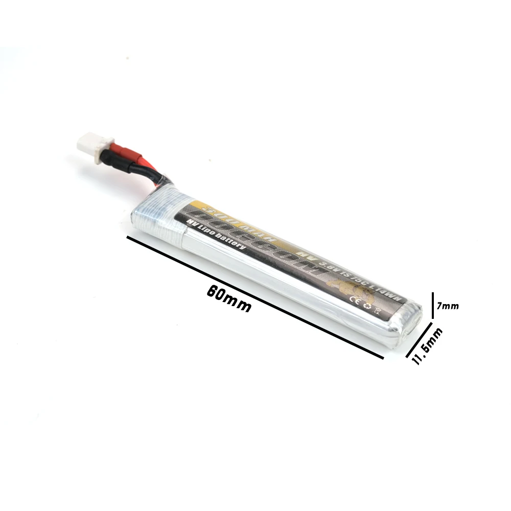 Dogcom 1S HV 3.8V 300mAh 75C Lipo BT2.0