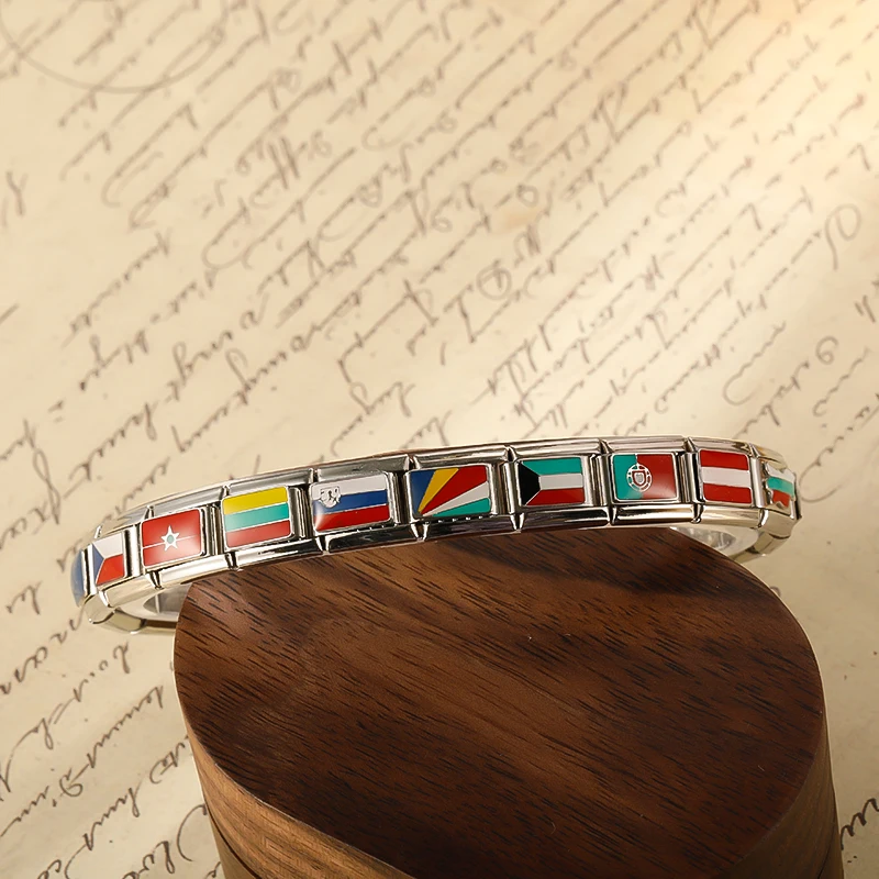 Italian Charms Bracelet Flags | Italian Charm 9mm Bracelet