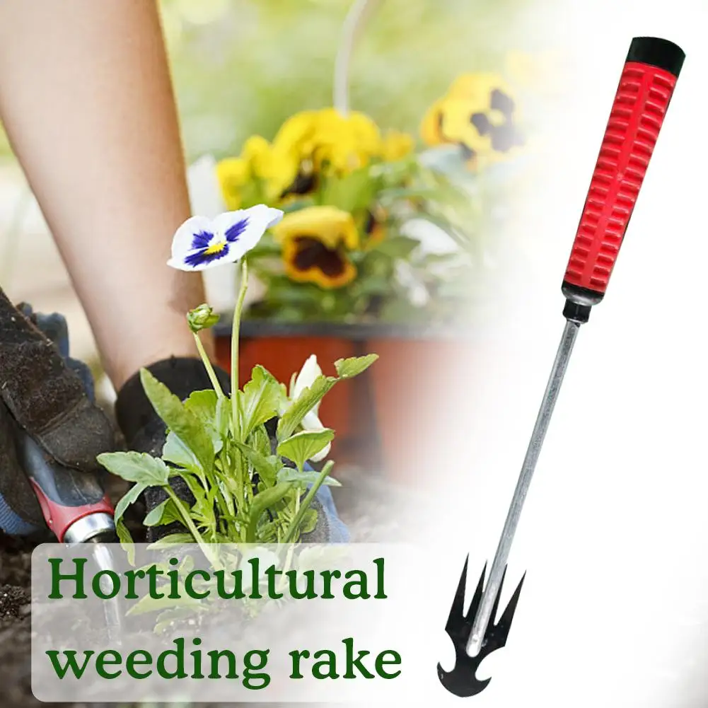 Manual Garden Weeder Durable Weeding Removal Rake Cultivating Planting Agriculture Backyard Planting Cultivating Weeder Gar B1D0 portable weeder hand weeder weed puller tool weed puller garden rake