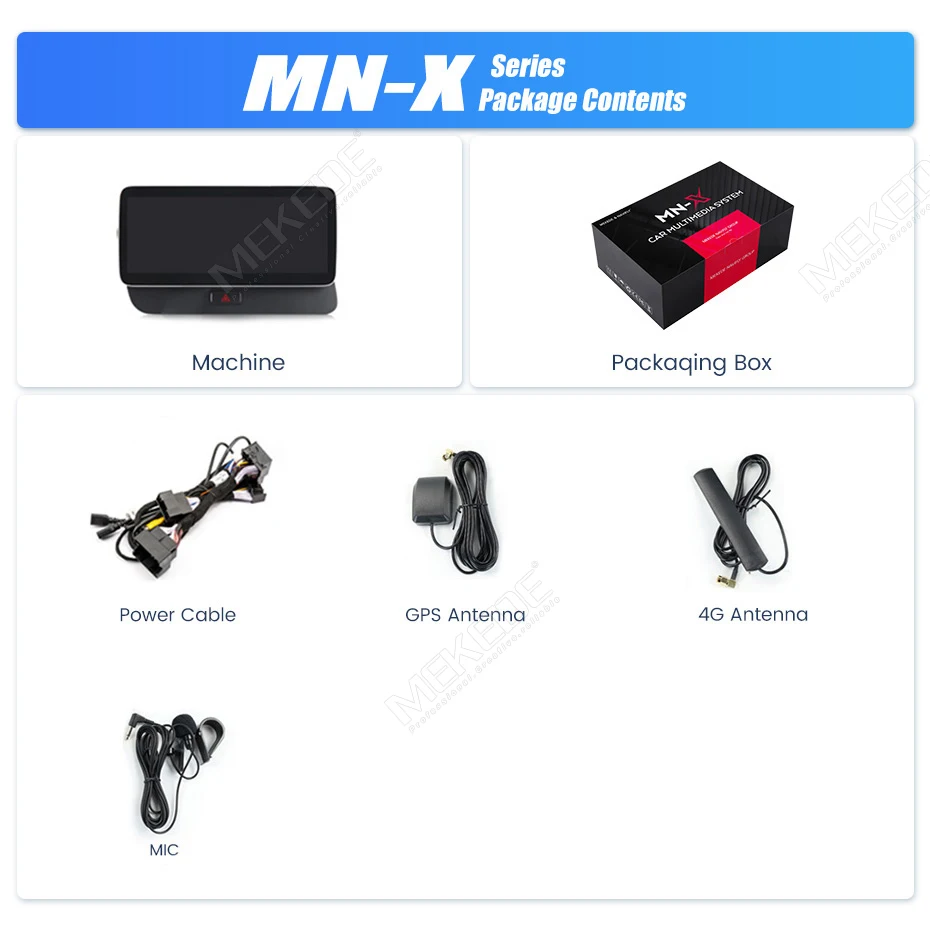 NaviFly-reproductor multimedia 4G LTE para coche, Radio con Android 14, CarPlay, DSP, todo en uno, 2010 GB, para Audi Q5 2017-128 8