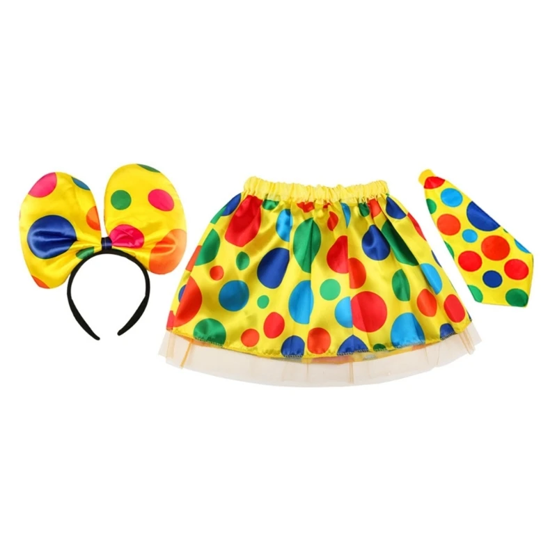 Clown-Stirnband & Clown-Fliege – 2-teiliges Cosplay-Set, Mehrfarbig, Für Party & Performance