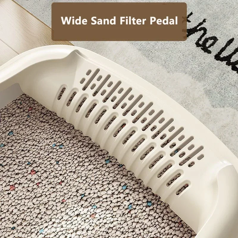 Cat Litter Box for Small Cats Animals Semi Closed Cat Dog Tray with Scoop Excrement Training Sand Litter Box Accessories cat litter box
