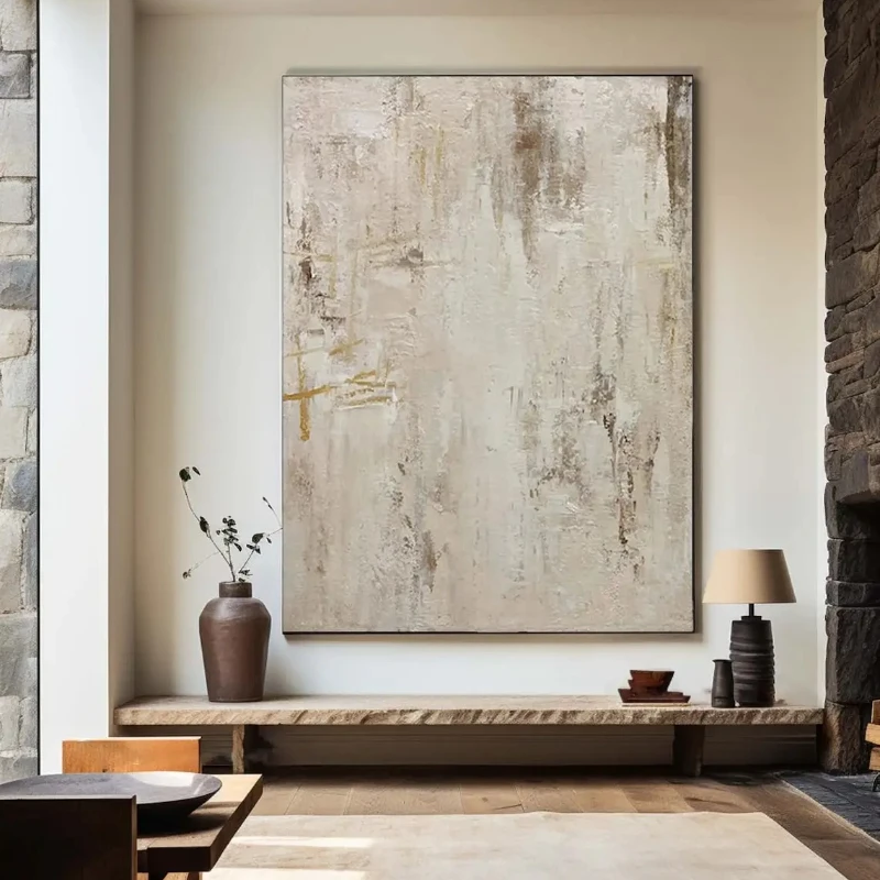 Colorful Textured Wall Art Abstract Handmade Painting On Canvas Large Wall Decor Room Decoration For Living Room Bedroom Picture - 5
