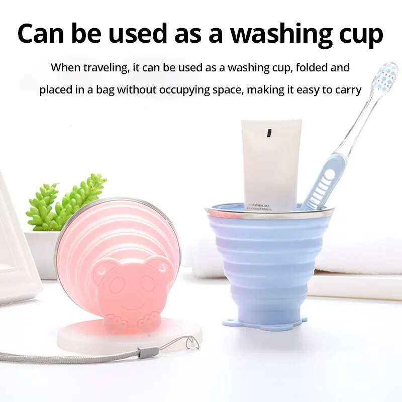 silicone water cup Portable Folding Environmental Friendly Outdoor Travel Children Sports Brushing Mouthwash Cup