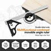 300mm Square Right Angle Ruler Protractor Movable Square Woodworking Angle Ruler Measuring Tools Multi Combination Set 2