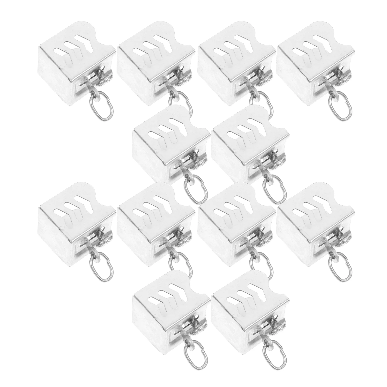 12 Pcs Curtain Track Closure Ceiling Mount System Accessories Mounted Tracks Stainless Steel Rails for Curtains 1