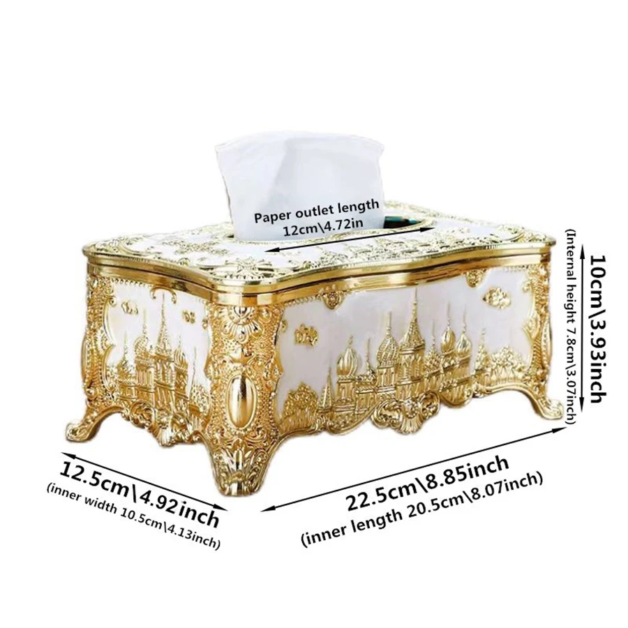 1PC European Style Tissue Box, Home Kitchen, Living Room, Bedroom, Restaurant, Bar, Hotel Napkin Extraction Box, Plastic Box 4