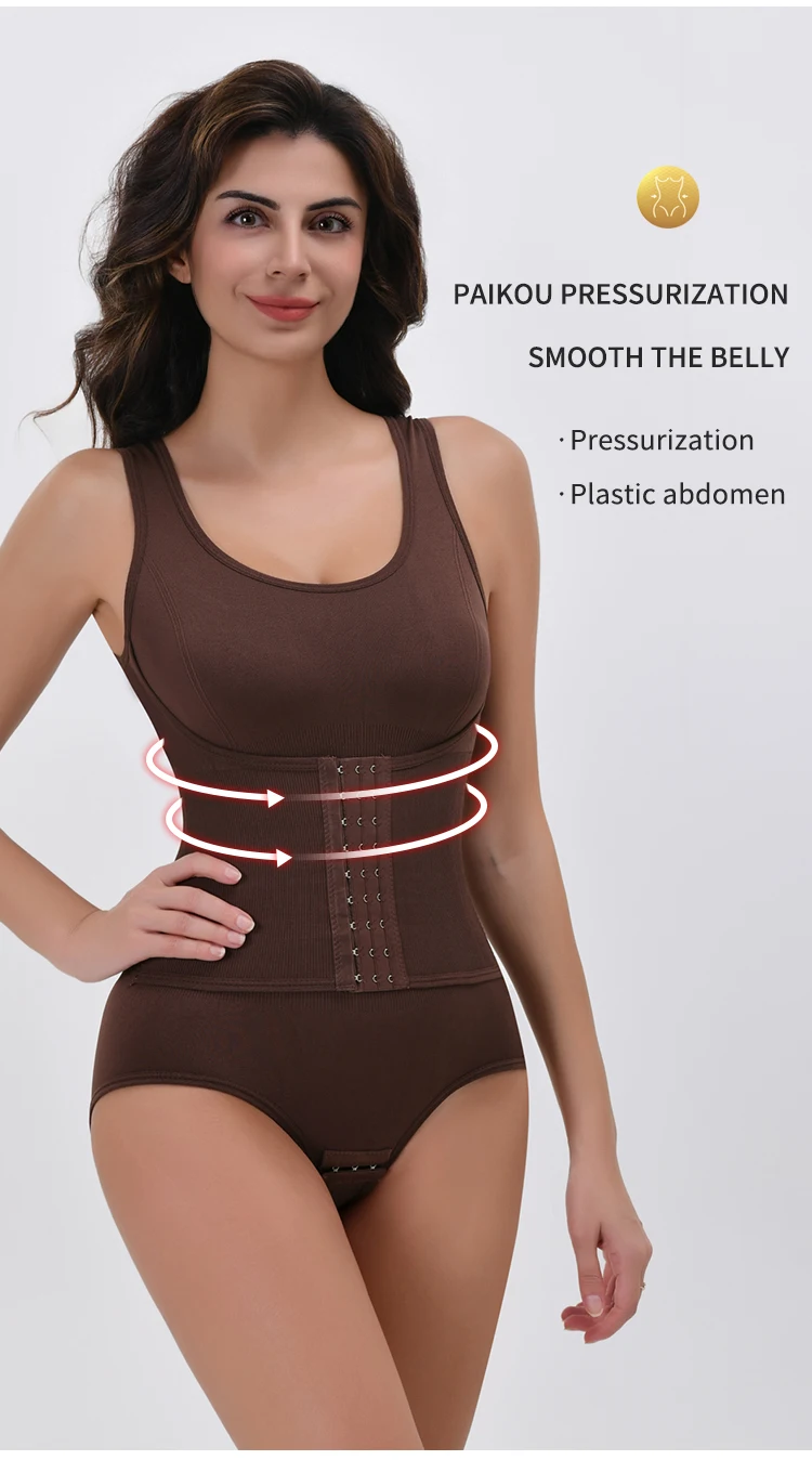 Body gainant avec fermeture éclair et gainage ventre plat corset_voghion.com