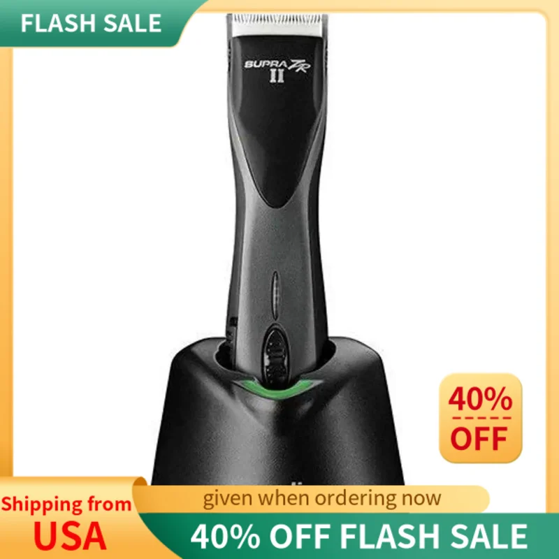 

Andis 79005 Supra ZR II Cordless Rechargeable Hair & Beard Trimmer, Detachable Blade Clipper, Lithium-Ion Powerful Battery,Black