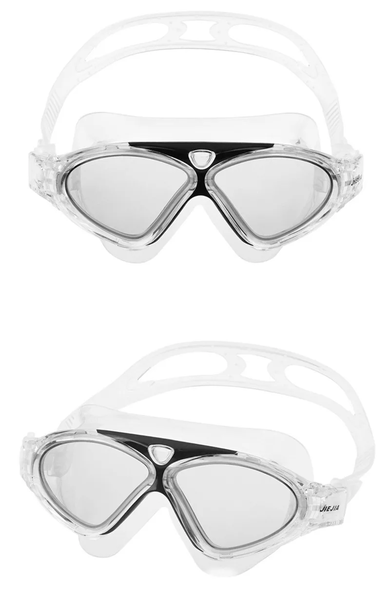 Jiejia Big Frame Professional Swimming Goggles for Men Women Swim Glasses Anti-fog HD Waterproof Silicone Adult Diving Eyewear 5