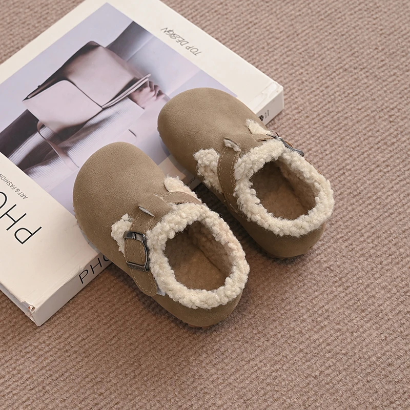 الأطفال أحذية الخريف الشتاء الاطفال الدافئة الفراء...