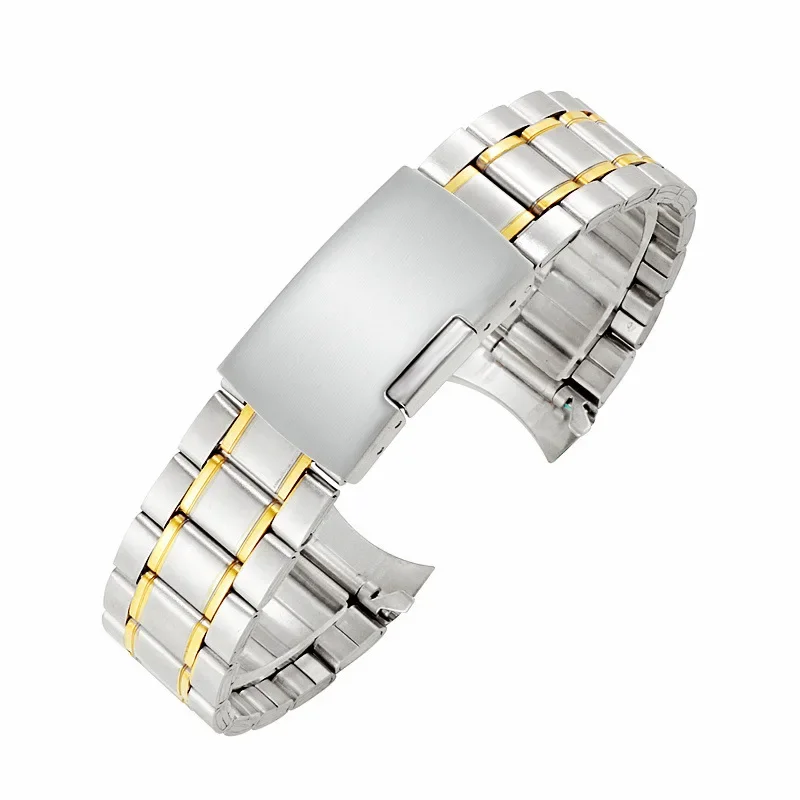 Watch Band Enlever Maillon Montre Seiko Curved End Metal Band