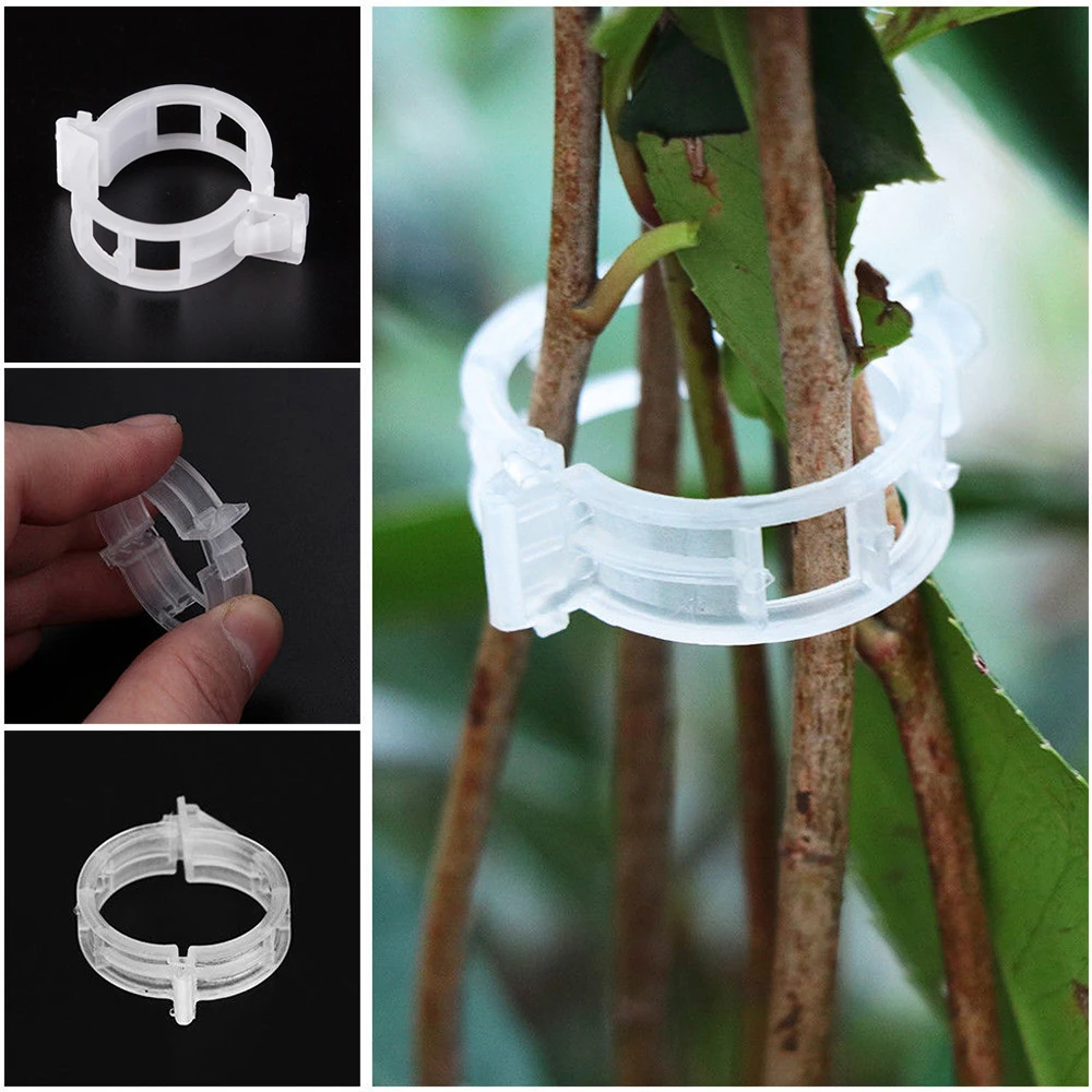 

50/100pcs Plastic Plant Clips Reusable Plant Vine Protection Grafting Fixing Tool Plant Hanging Vegetable Tomato Garden Supplies