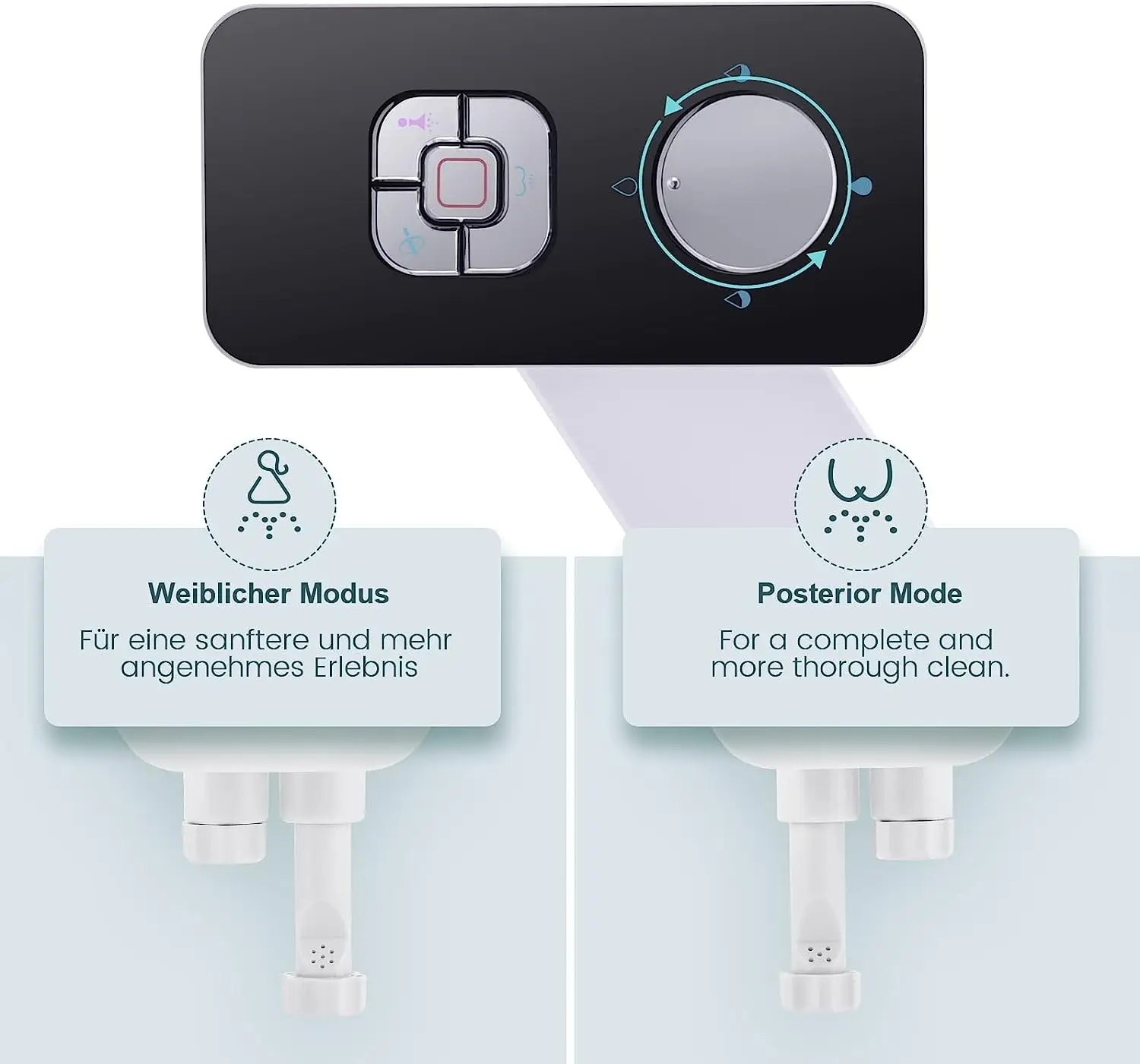 Toilet Ultra-thin Bidet non-electric Self-Cleaning Dual Bozzle Toilet Seat Accessory Cold Water Purification Basin Before and af 3