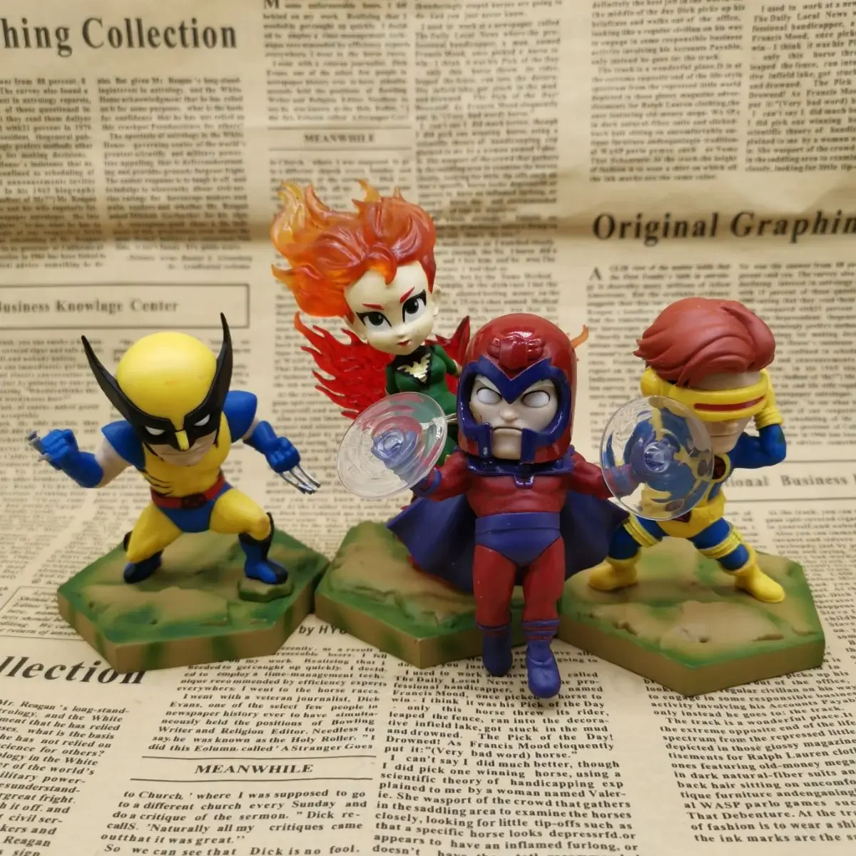 Action Figure Marvel Originali Marvel X-Men Wolverine Laser Eye Magneto Dark Fire Phoenix Q Versione Ornamenti Modello