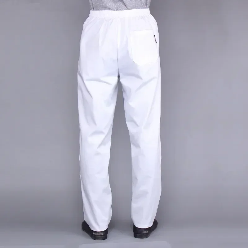 

Quality Elastic Kitchen Cooker High Uniforms Trousers Hotel Clothes Work Chef Restaurant Catering Bakery Zebra White Pants