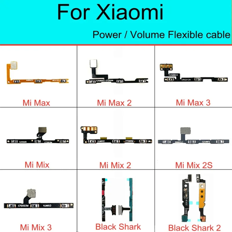 Interruttore A Chiave Muto On Off Volume Power Per Xiaomi Mi Max Max2 Max3 Mix Mix2 Mix3 2 3 Black Shark 2 Shark2 Flex Cable
