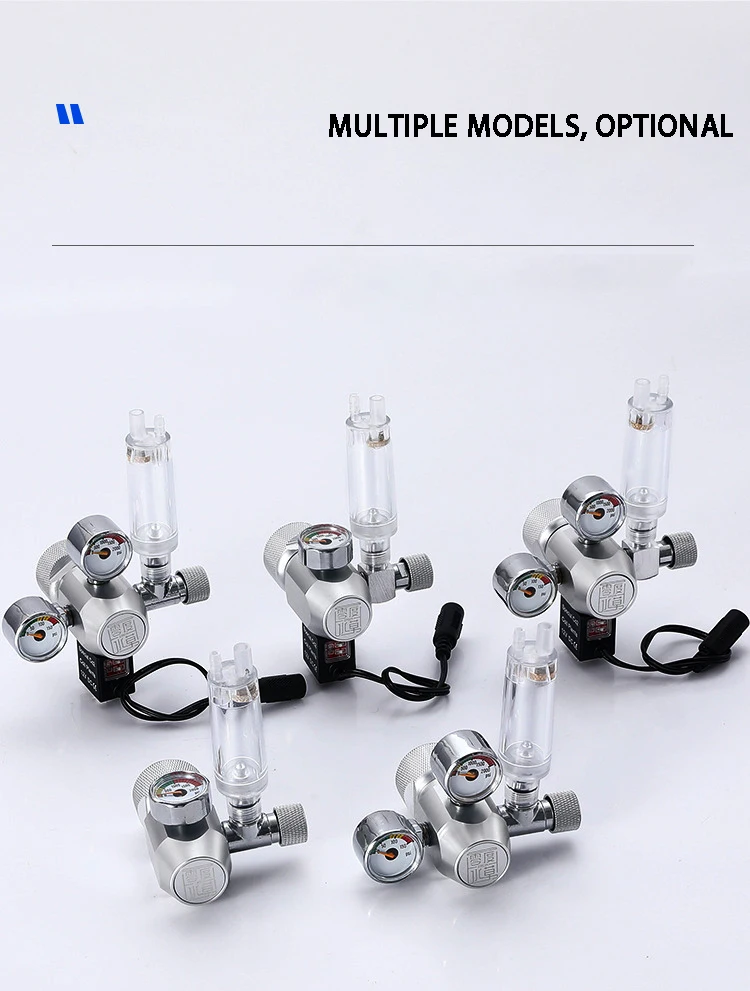 DIY Aquarium CO2 regulator solenoid valve bubble meter plant water grass tankCO2 reaction control system pressure reducing valve 5