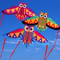 1Set Funny Children's Cartoon Animal Kite Owl Kite Children Kite Flying Toy Outdoor Toys Kites Toys Colorful Long Tail Kite New 2