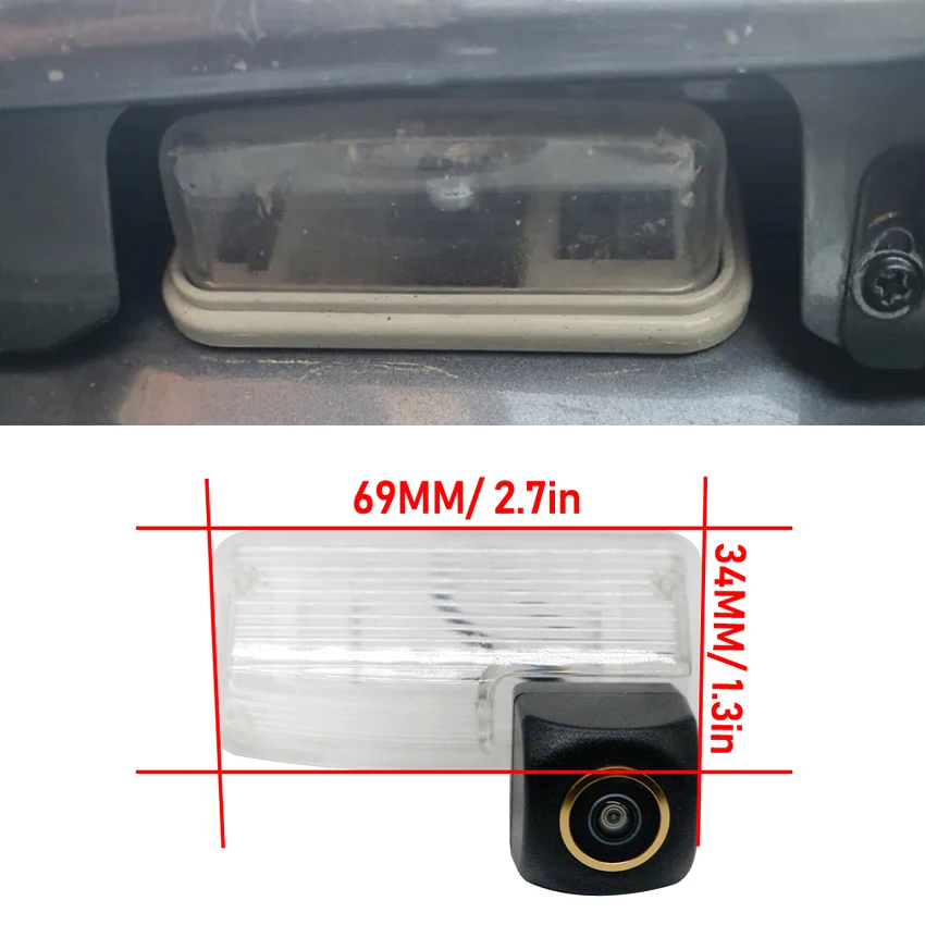 Toyota Corolla E120 E130 2001 2007 Verso 2004 2009 용 골든 Fisheye 후면보기 카메라 자동차 역방향 백업 주차 액세서리