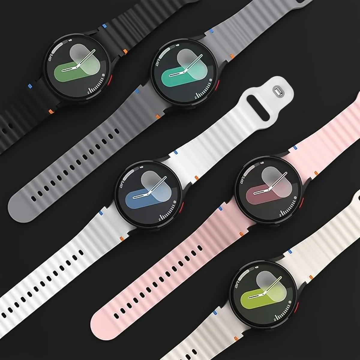 Seamless Silicone Bracelet for Galaxy Watches - Universal Fit