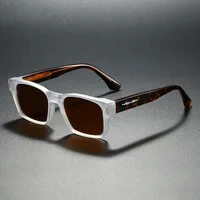 Lunettes de soleil polarisées carrées de qualité pour hommes, noyau métallique UV400 unisexe, pour voyage, randonnée, plage, pêche 6