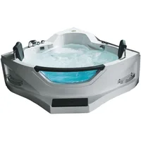 Corner Whirlpool Bathtub, Triangular Glass Spa Pool, 59 Inches Long X 59 Inches Wide X 25 Inches High Bathtubs & Whirlpools 2