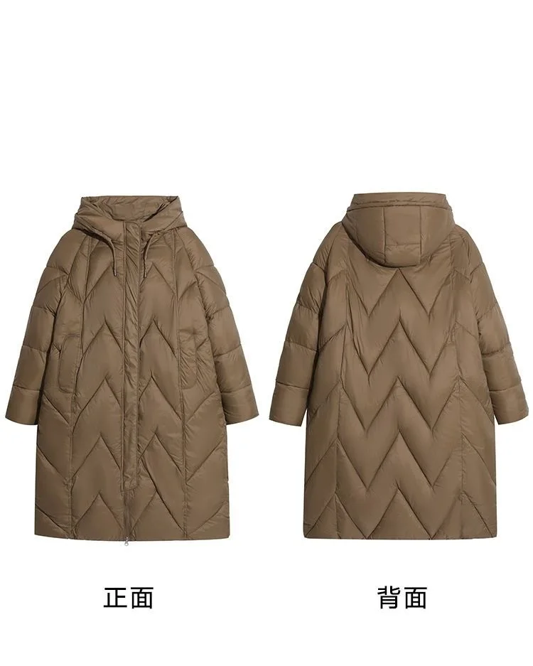 Oversized Thicken Down cotton Jacket for women Winter New Retro Chinese style Hooded Coat Female Cotton Warm Parker Overcoat
