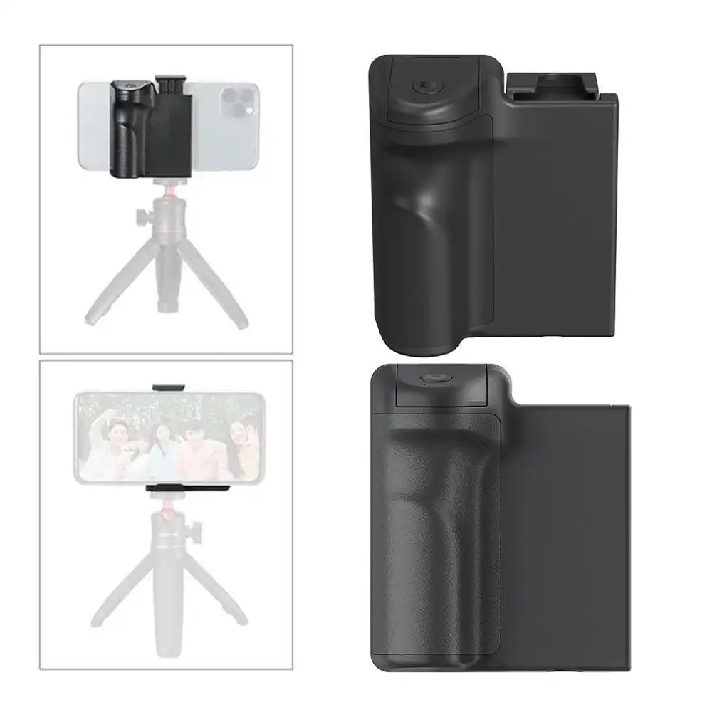 TELESIN Phone Camera Grip With Bluetooth Remote - Detachable Shutter Handle With Tripod & Cold Shoe